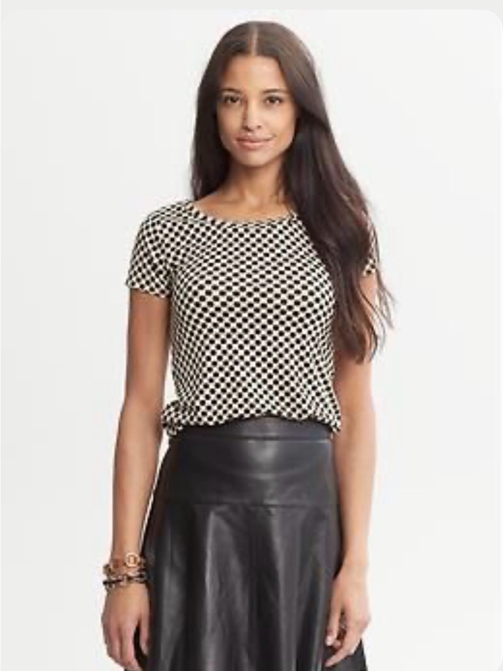 Banana Republic Geometric Short Sleeve Top Women’s Small